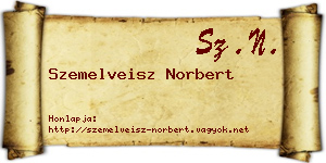Szemelveisz Norbert névjegykártya